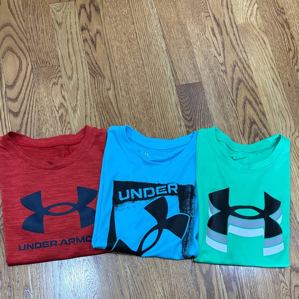 Under Armour Kids' Tees - Red, Blue, and Green